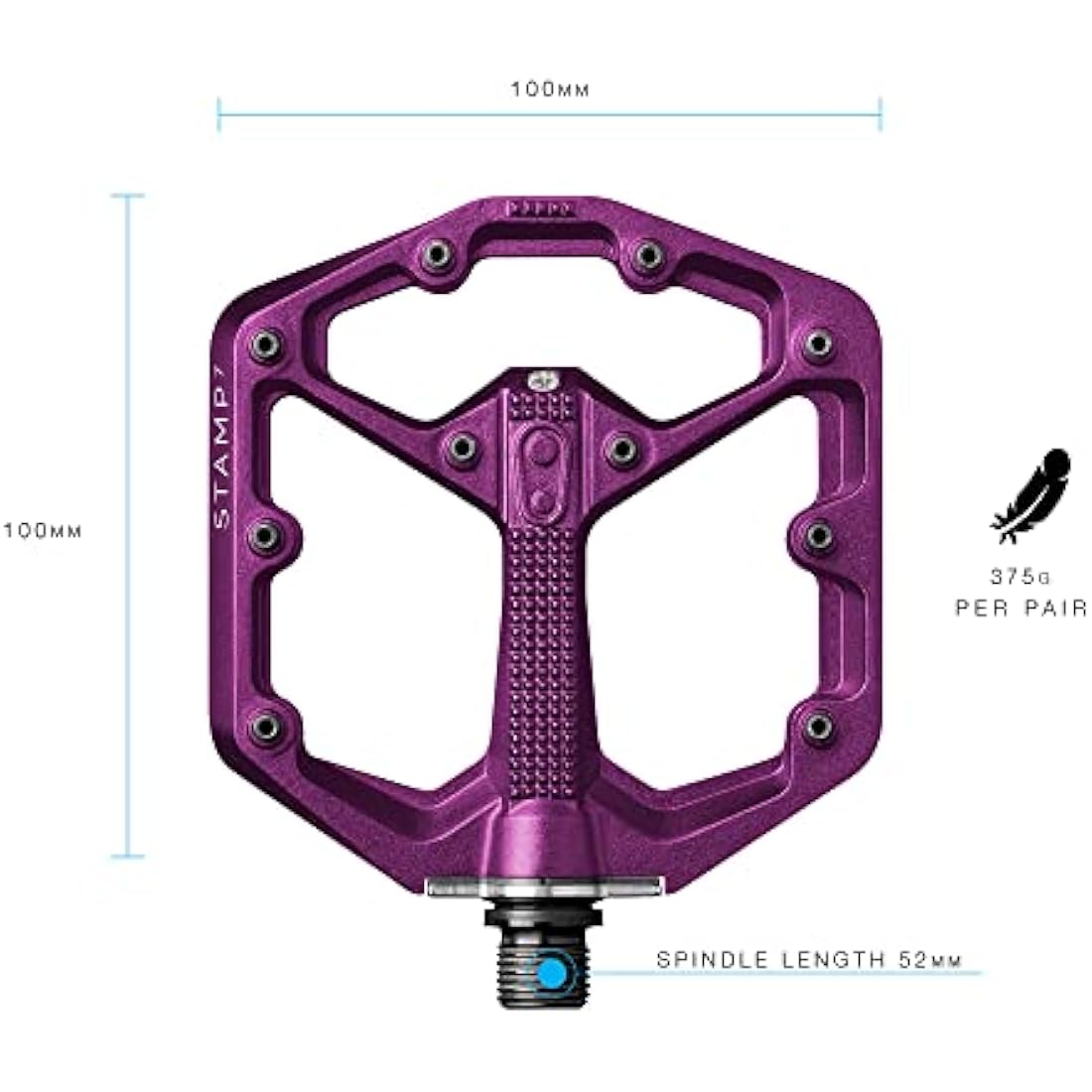 Crankbrothers Stamp Flat MTB/BMX Pedals – Large Composite Platform