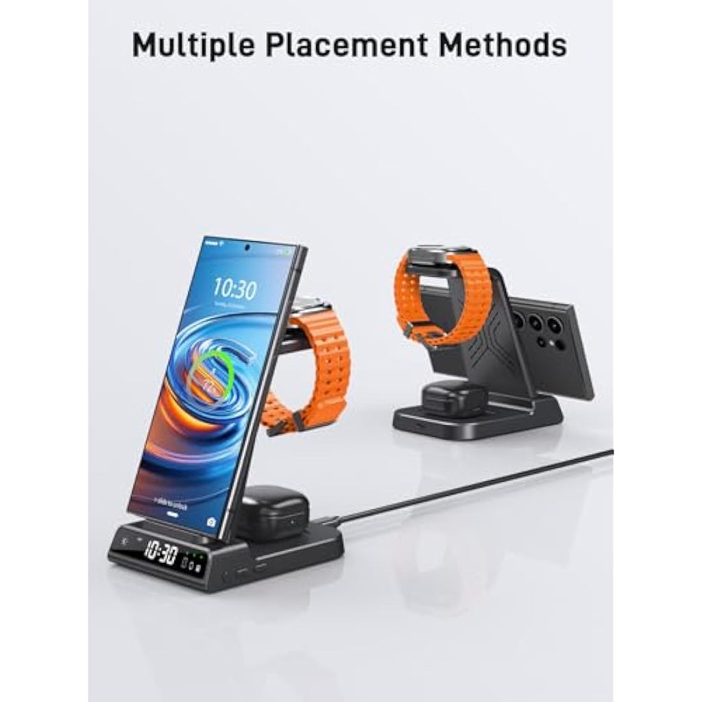 3-in-1 Wireless Charging Station for Samsung Galaxy S25 & Watch