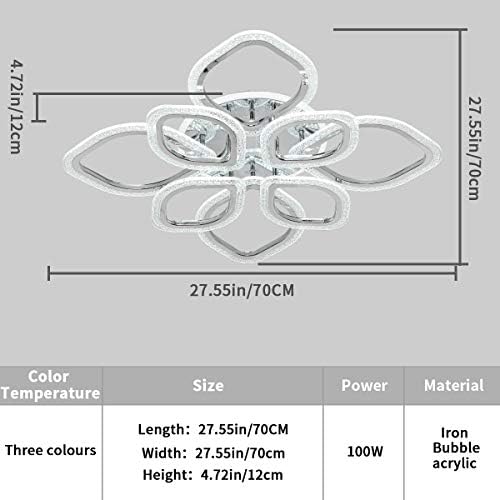 Modern LED Leaf Ceiling Lamp | 100W Dimmable Flush Mount