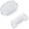 WANDIC 2Pcs Clear Plastic Flower Frog Set | Ikebana Kenzan with Suction Cups