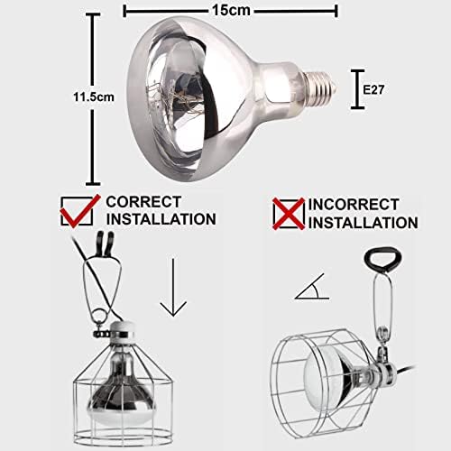 DERNORD 100W Mercury Vapour Bulb | UVA UVB Reptile Basking Heat Lamp