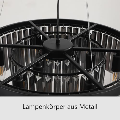 Modern Crystal Chandelier – 60cm Round Pendant Ceiling Light