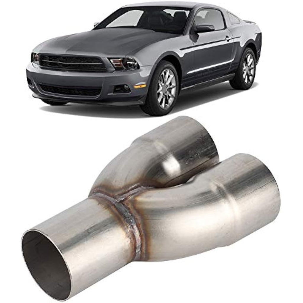 Gorgeri Stainless Steel Exhaust Y Pipe Adapter – 2.5in Dual Outlet