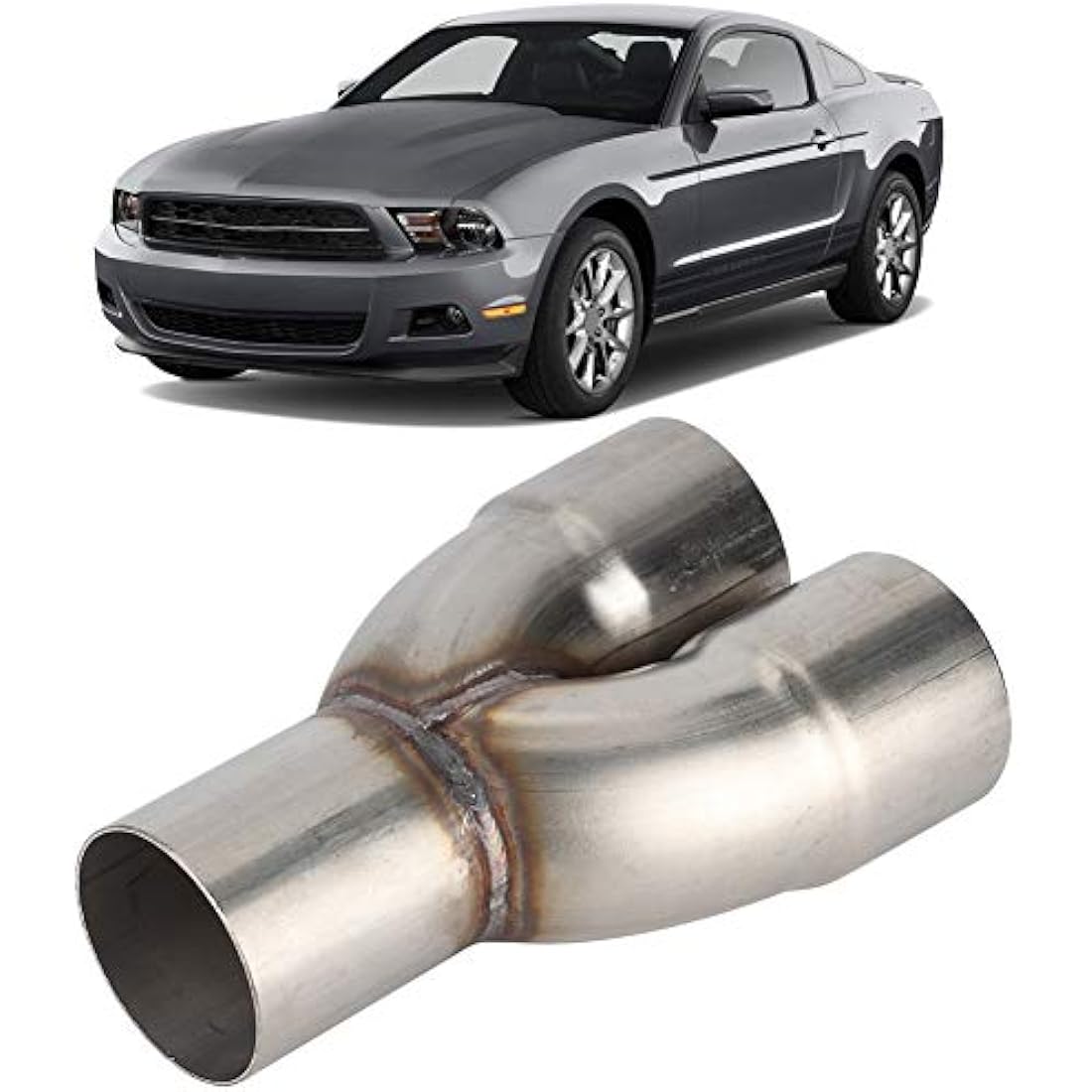 Gorgeri Stainless Steel Exhaust Y Pipe Adapter – 2.5in Dual Outlet