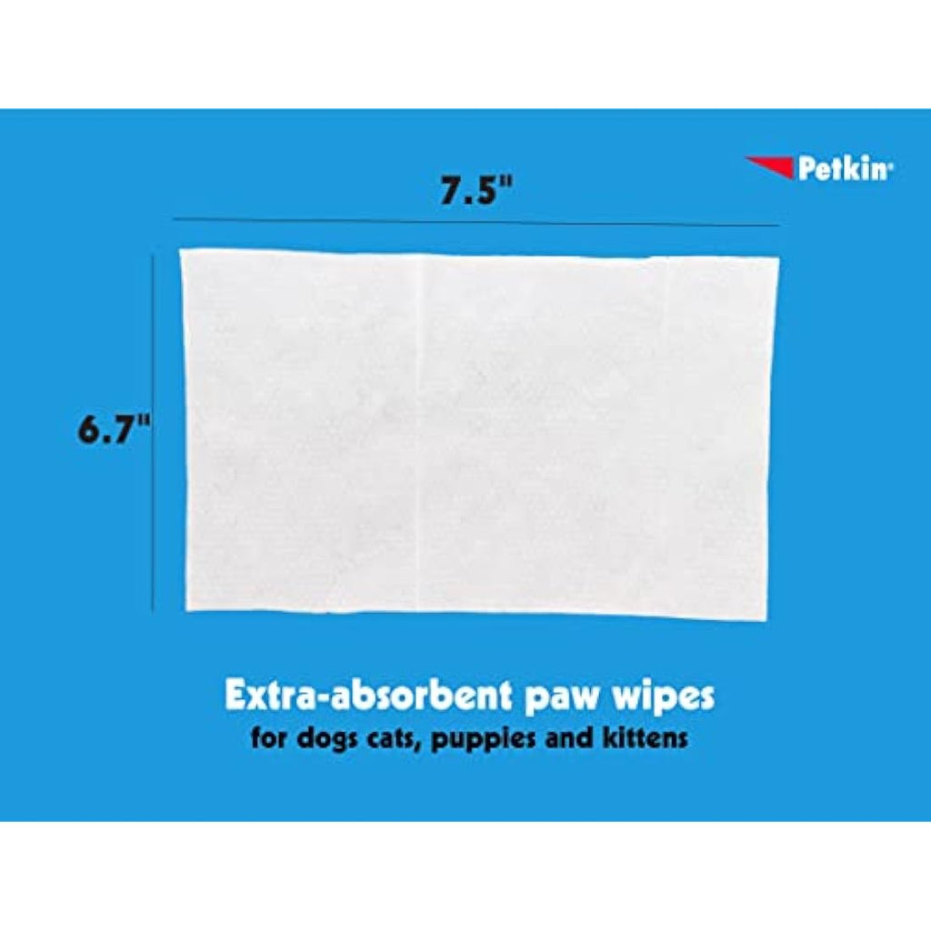 Petkin Paw Wipes – Extra Soft Pet Cleaning Wipes for Dogs & Cats, 100ct