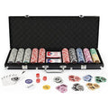 Display4top 500 Piece Poker Chips Set | Texas Holdem Aluminum Case