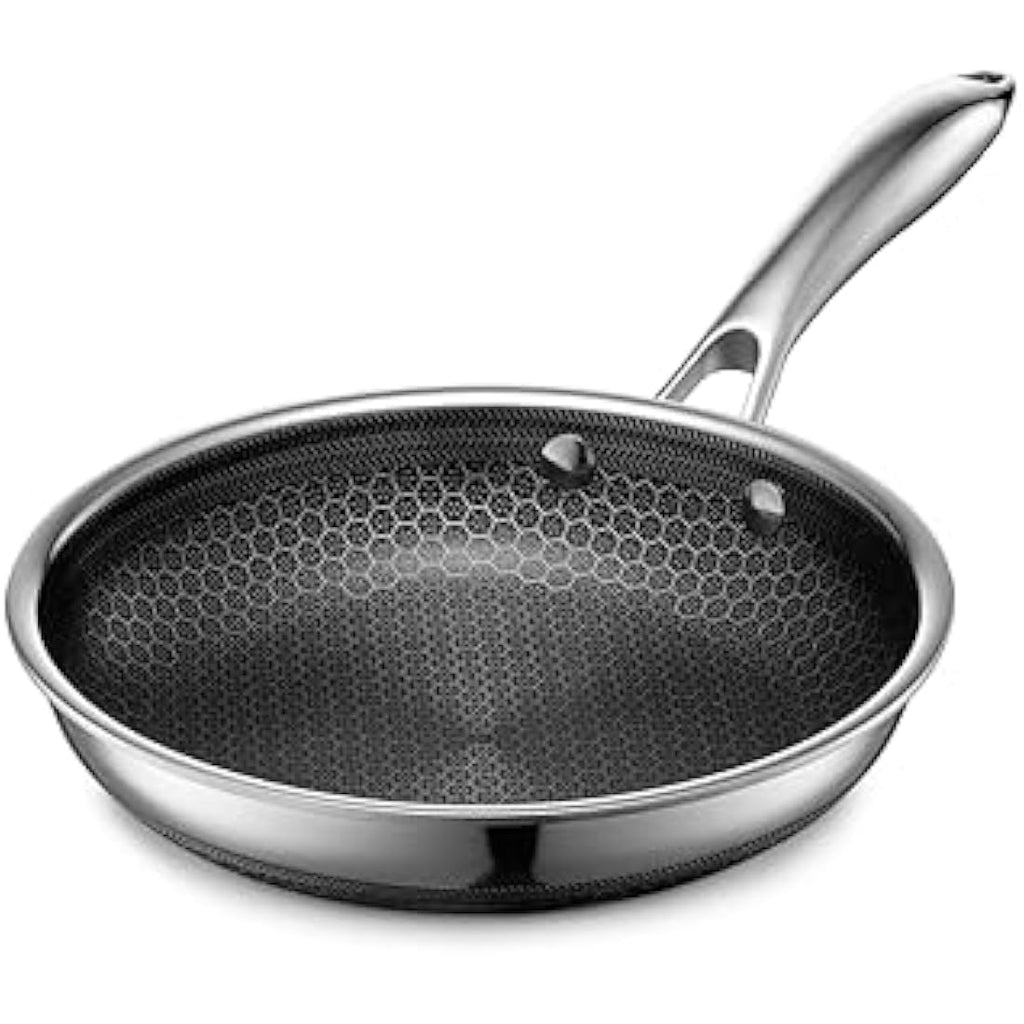HexClad 20 cm Hybrid Nonstick Frying Pan | Stainless Steel Skillet
