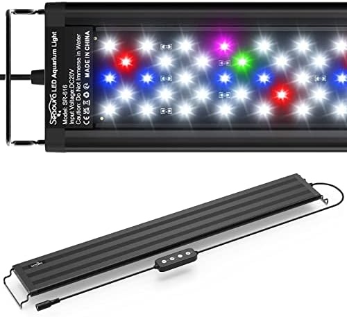 SEAOURA Full Spectrum LED Aquarium Light with Timer | 61–76cm
