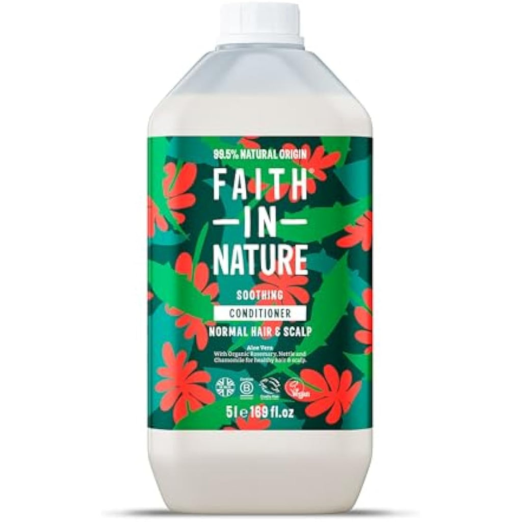 Faith In Nature Aloe Vera Conditioner | Organic 5L Bulk Refill Pack
