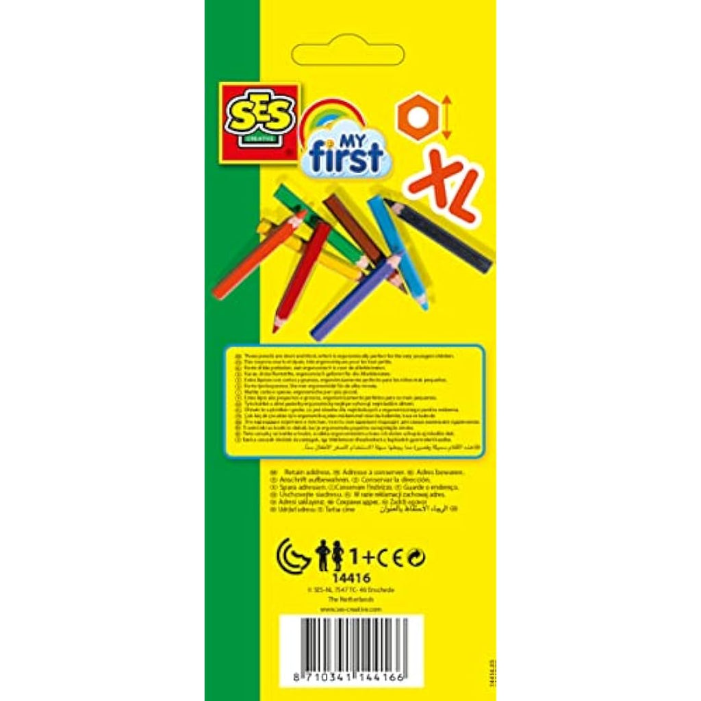 SES Creative My First Coloured Pencils – Kids Art Drawing Set (12 Pack)