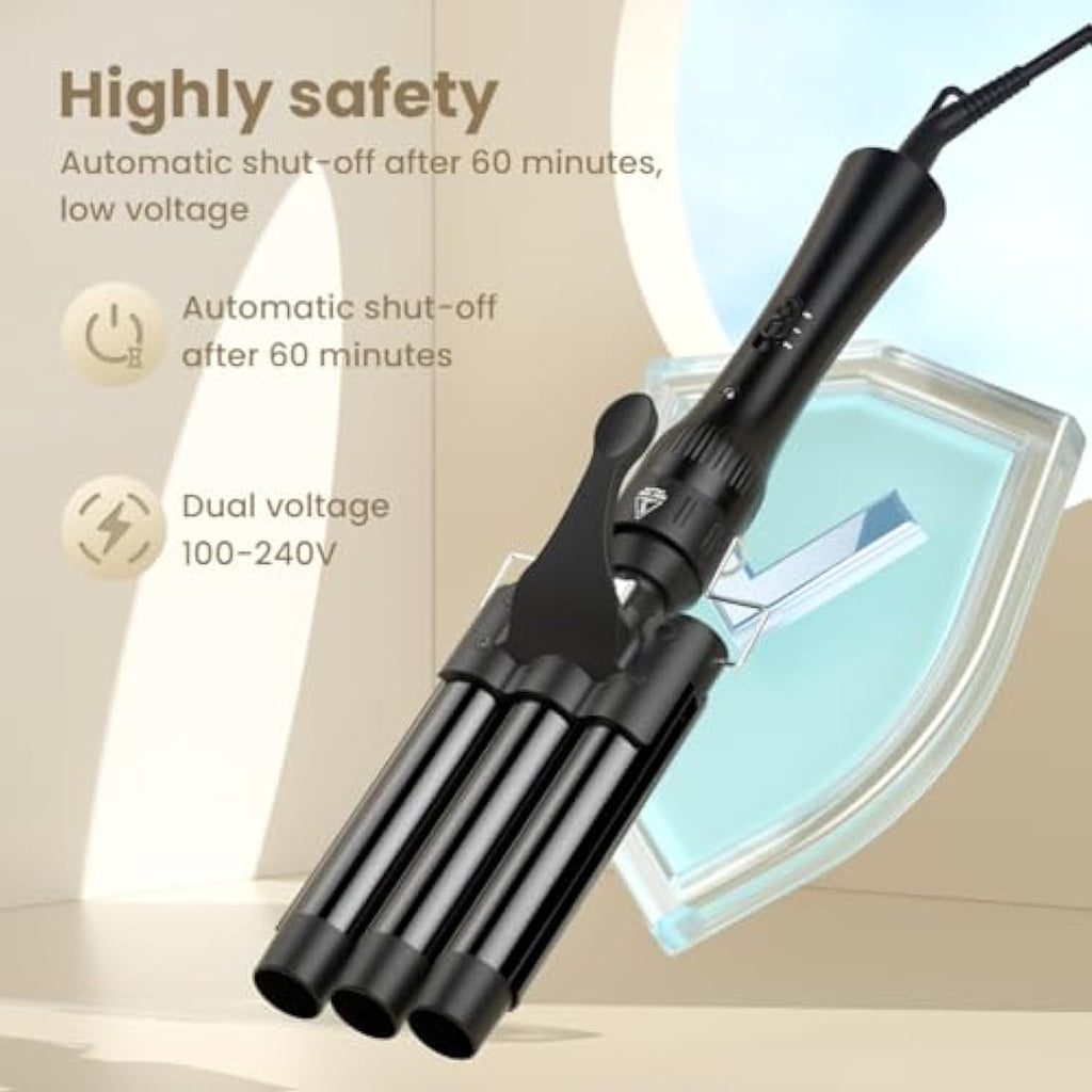 Jolof Store 5-in-1 Hair Curler & Waver Set | 10-32mm PTC Ceramic Wand
