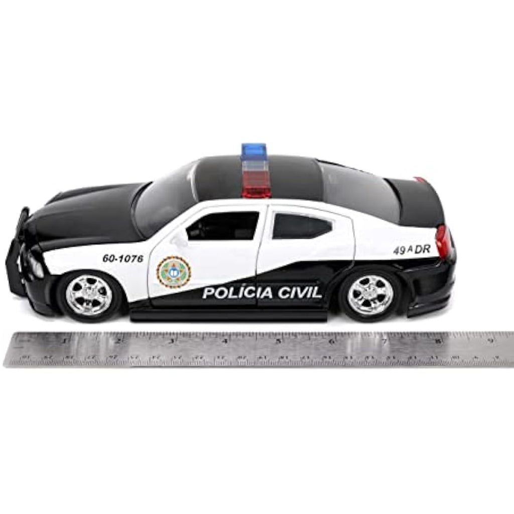Jada 33665BK Diecast Collectible Miniature Car, Black/White Model