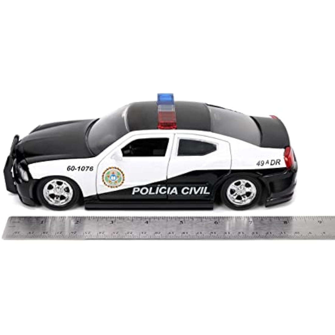 Jada 33665BK Diecast Collectible Miniature Car, Black/White Model