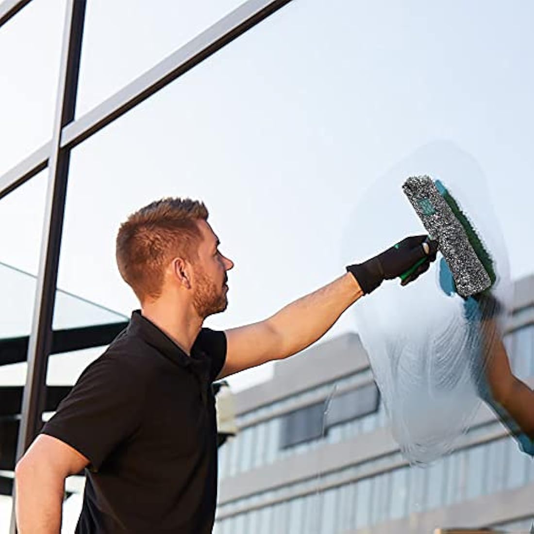 Unger ErgoTec Power Washer – 45cm Microfibre Window Cleaning Tool