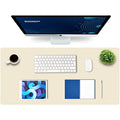 Jolof Store Leather Desk Mat | Large Office Mouse Pad - Ivory Cream