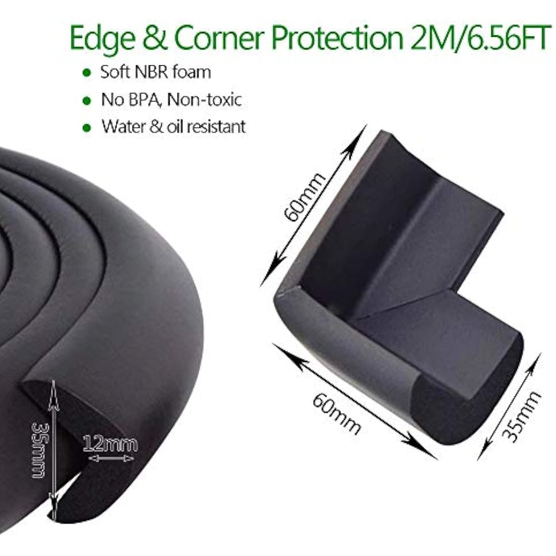 Jolof Store Baby Proofing Edge & Corner Guards – High-Density Foam Set