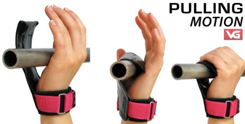 Versa Gripps FIT Weightlifting Grips – Small Hands Wrist Support – Pink