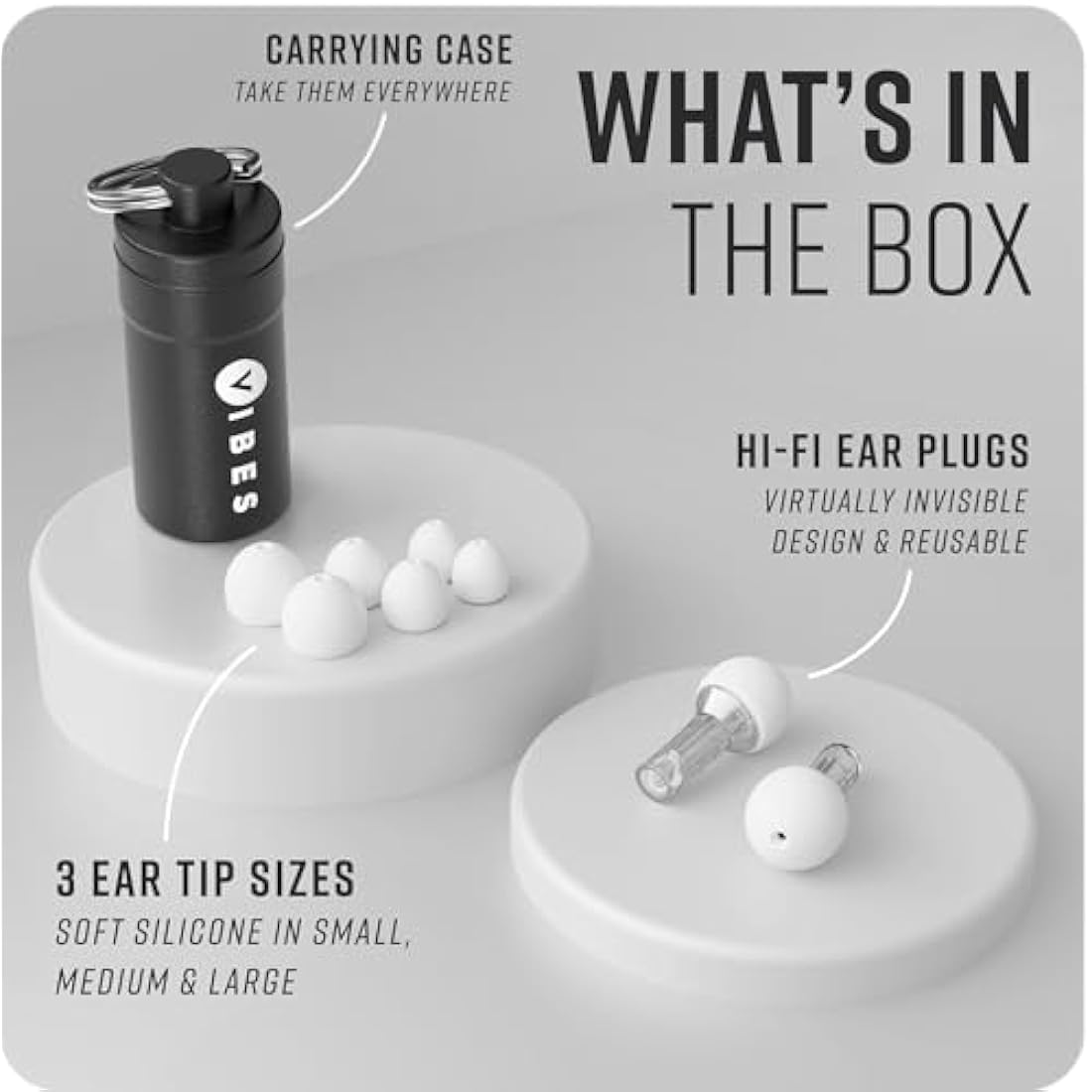 Vibes High Fidelity Earplugs – Reusable Noise Reduction for Concerts