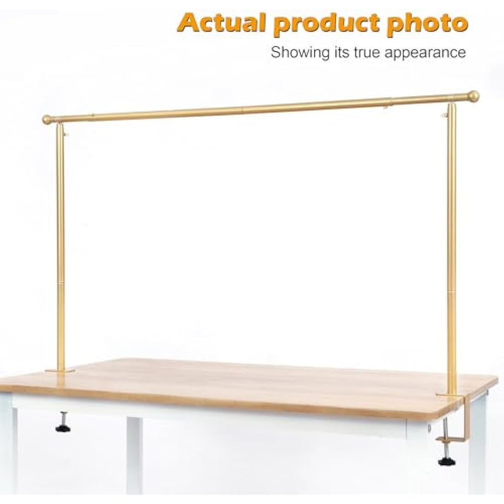 Gold Over Table Rod Stand – Adjustable Metal Arch Frame