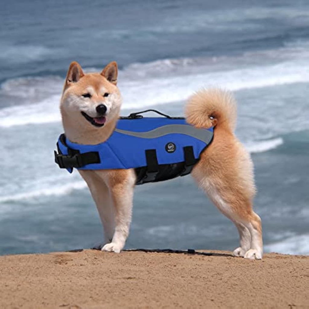 EMUST Dog Life Jacket – Ripstop Flotation Vest with Rescue Handles
