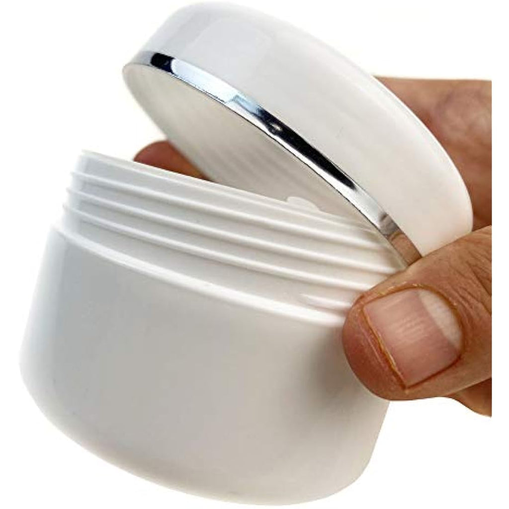 Jolof Store 100ml White Plastic Cosmetic Jars with Lids – 6 Pack
