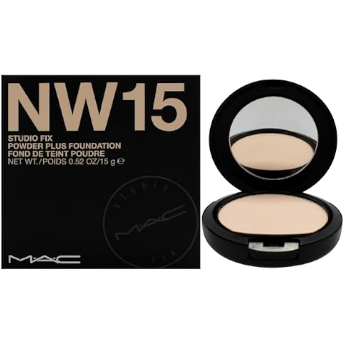 MAC Studio Fix Powder Plus Foundation – NW15 Matte Face Makeup, 15g