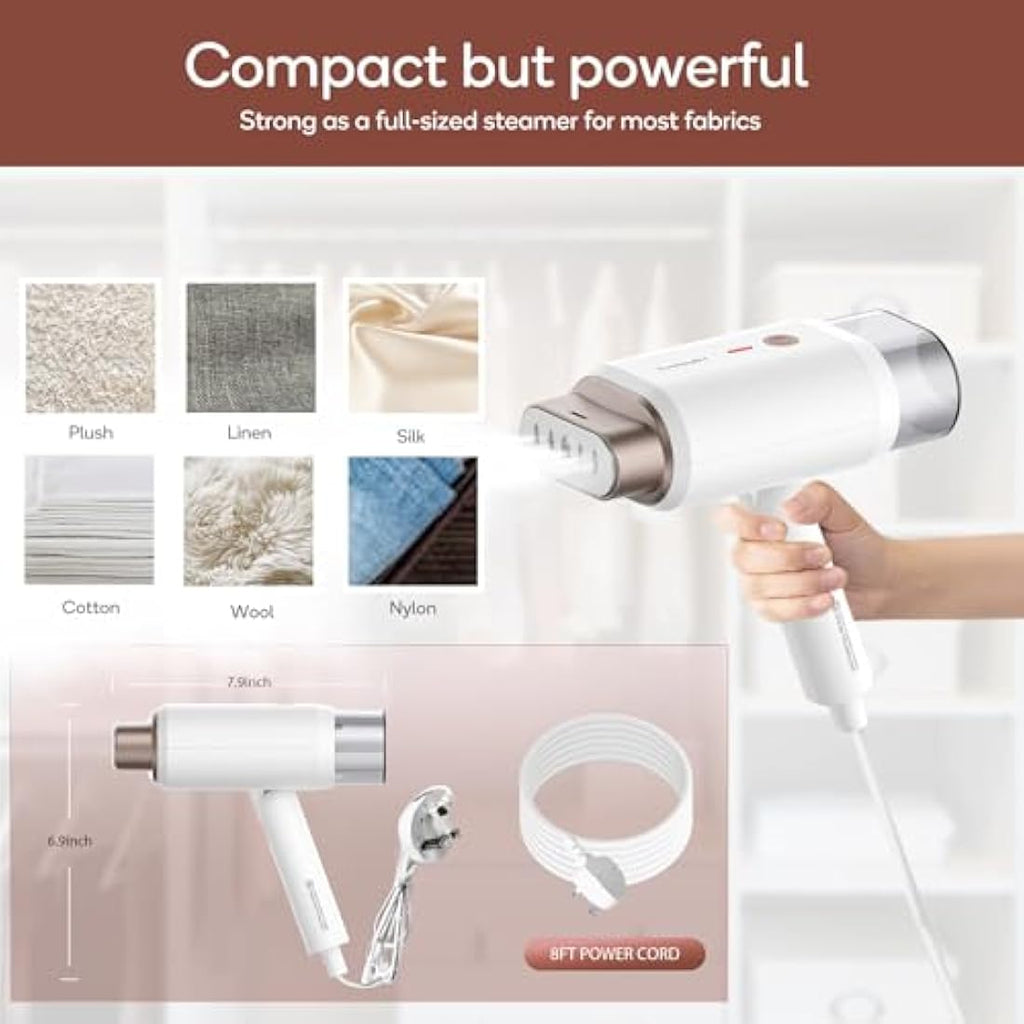Newbealer Handheld Clothes Steamer - 1200W Portable Travel Garment Steamer