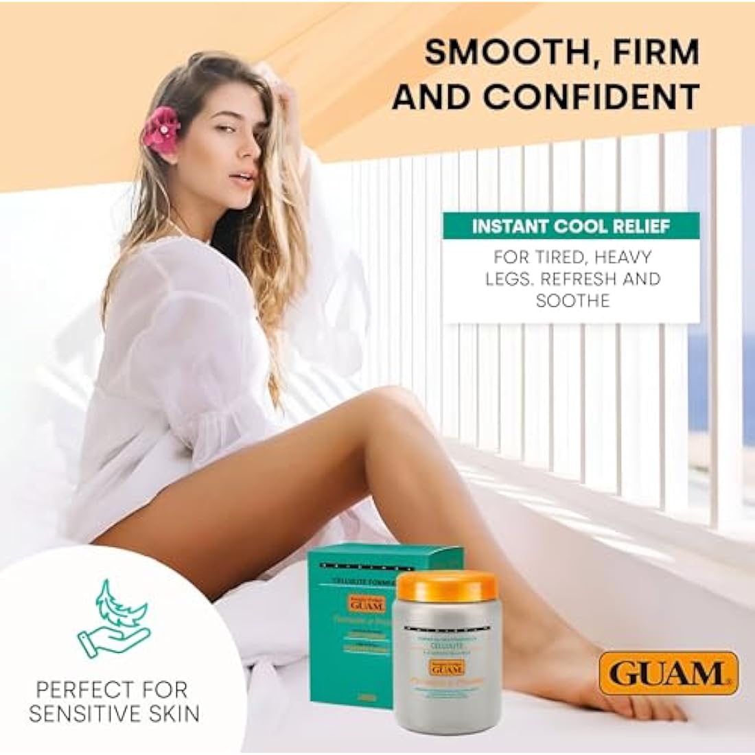 GUAM Seaweed Mud Anti-Cellulite Cooling Wrap - Firming Treatment 1kg