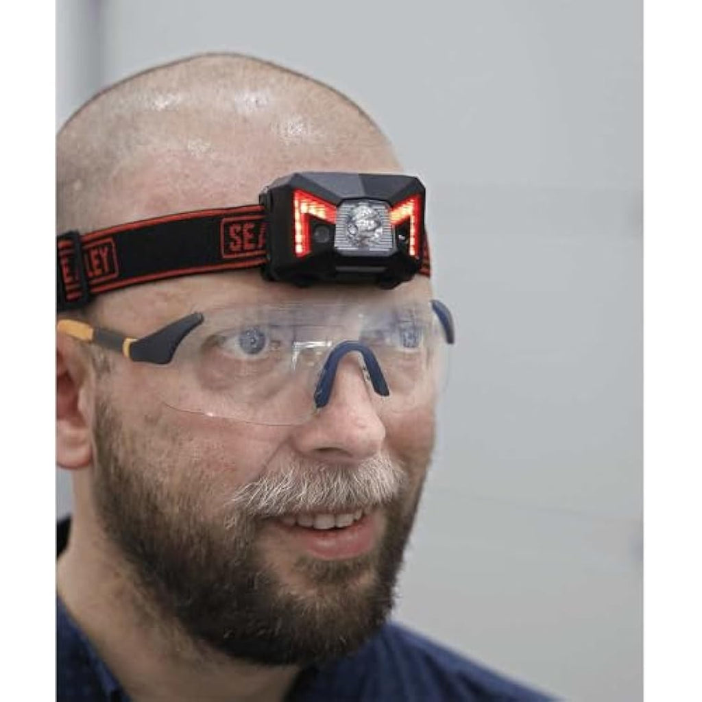 Sealey HT102R Rechargeable LED Head Torch with Auto-Sensor - Red