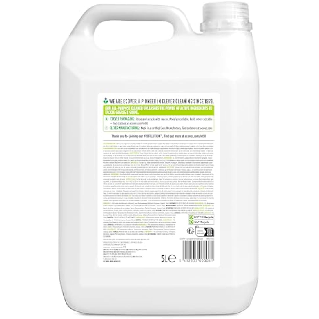 Ecover All Purpose Cleaner Refill - Lemongrass & Ginger - 5L Bulk