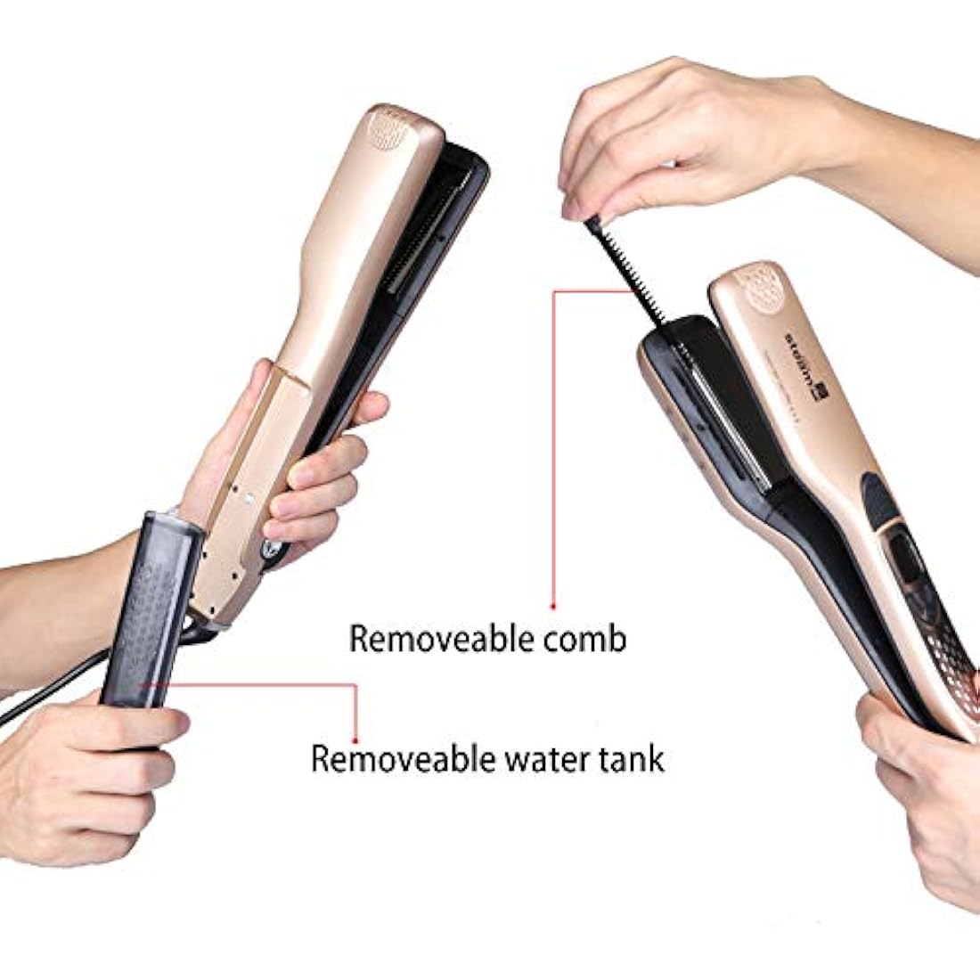 iGutech Professional Steam Hair Straightener | Titanium Flat Iron