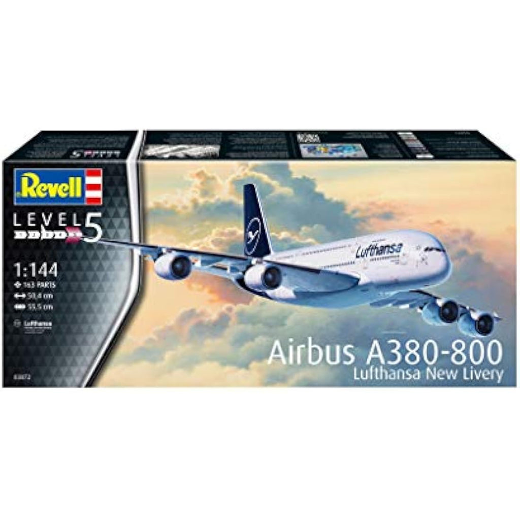 Revell Airbus A380-800 Lufthansa New Livery 1:144 Plastic Model Kit