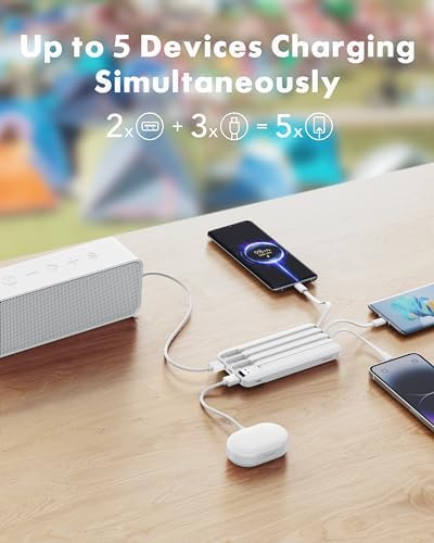 Charmast 20,000mAh Power Bank | 20W Fast Charging Portable Charger - White