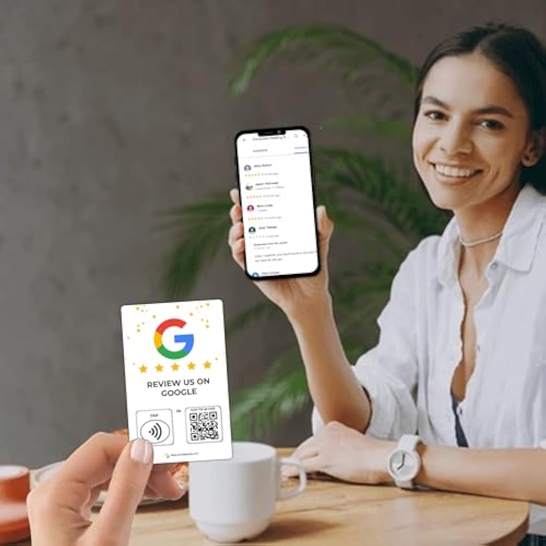 NFC Tap Card | Contactless Review QR Code Social Media Card