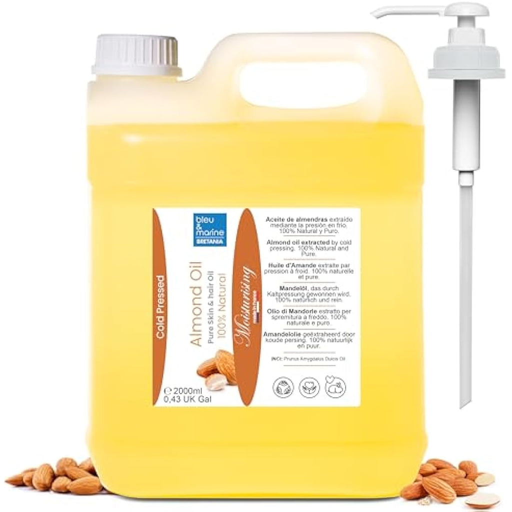 Jolof Store Pure Cold Pressed Sweet Almond Oil – 2000ml Body & Hair