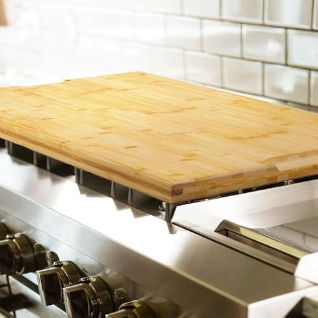 Utoplike Extra Large Bamboo Cutting Board | XXXL Butcher Block with Handles