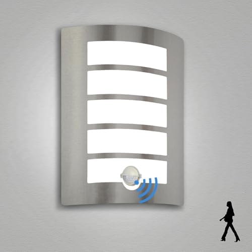 Wondlumi Motion Sensor Outdoor Wall Light – Stainless Steel IP44 Waterproof