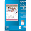 Sigel InkJet Paper A4 | 160 gsm Coated White Photo Paper, 100 Sheets
