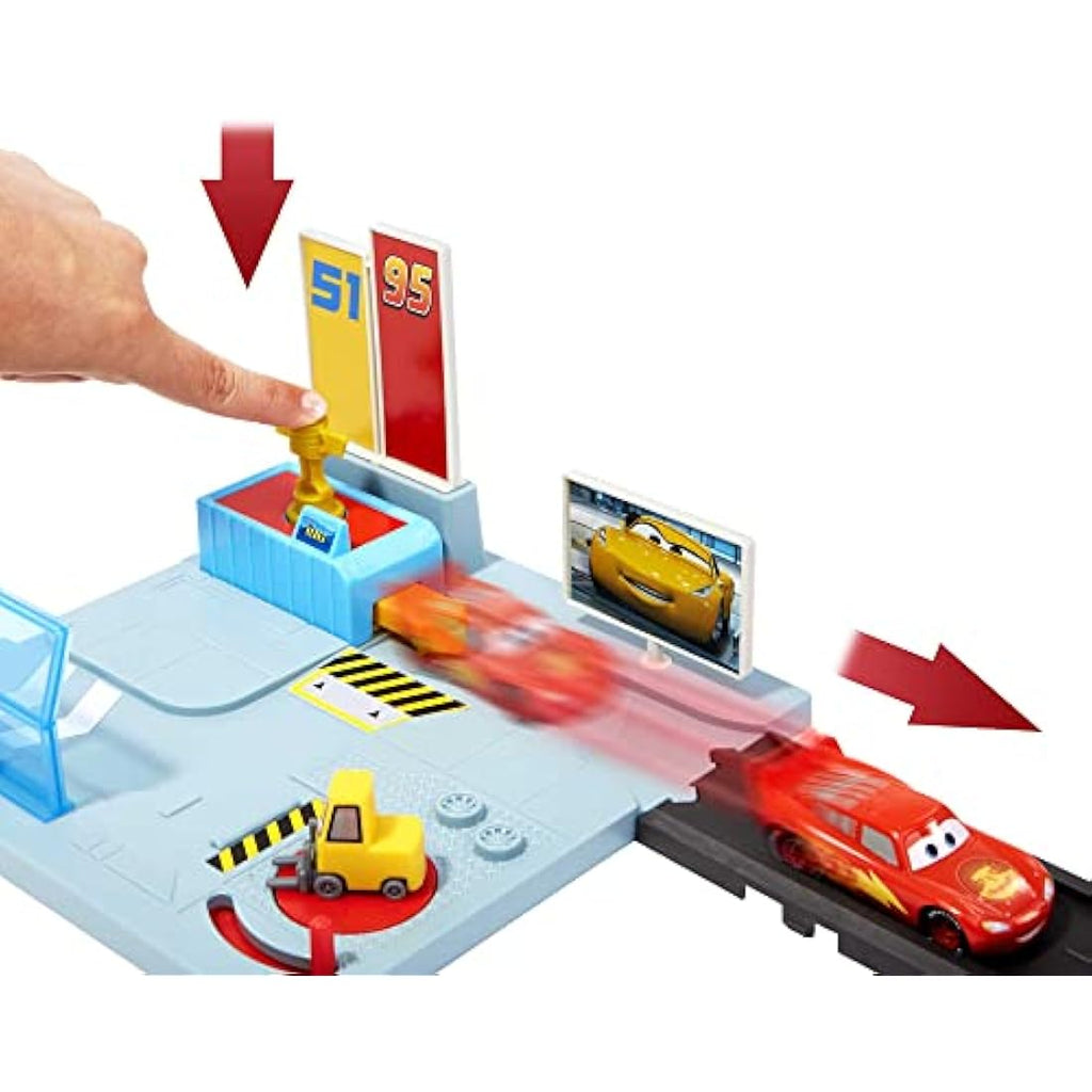 Disney Pixar Cars Dinoco Rusteze Racing Center Playset with Toy Car