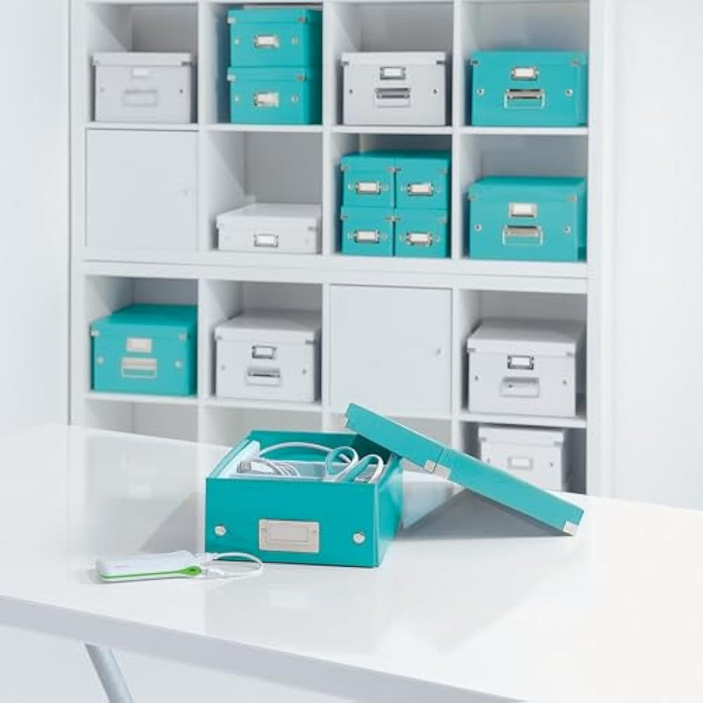 Leitz Click and Store DVD Storage Box – Ice Blue Media Organizer