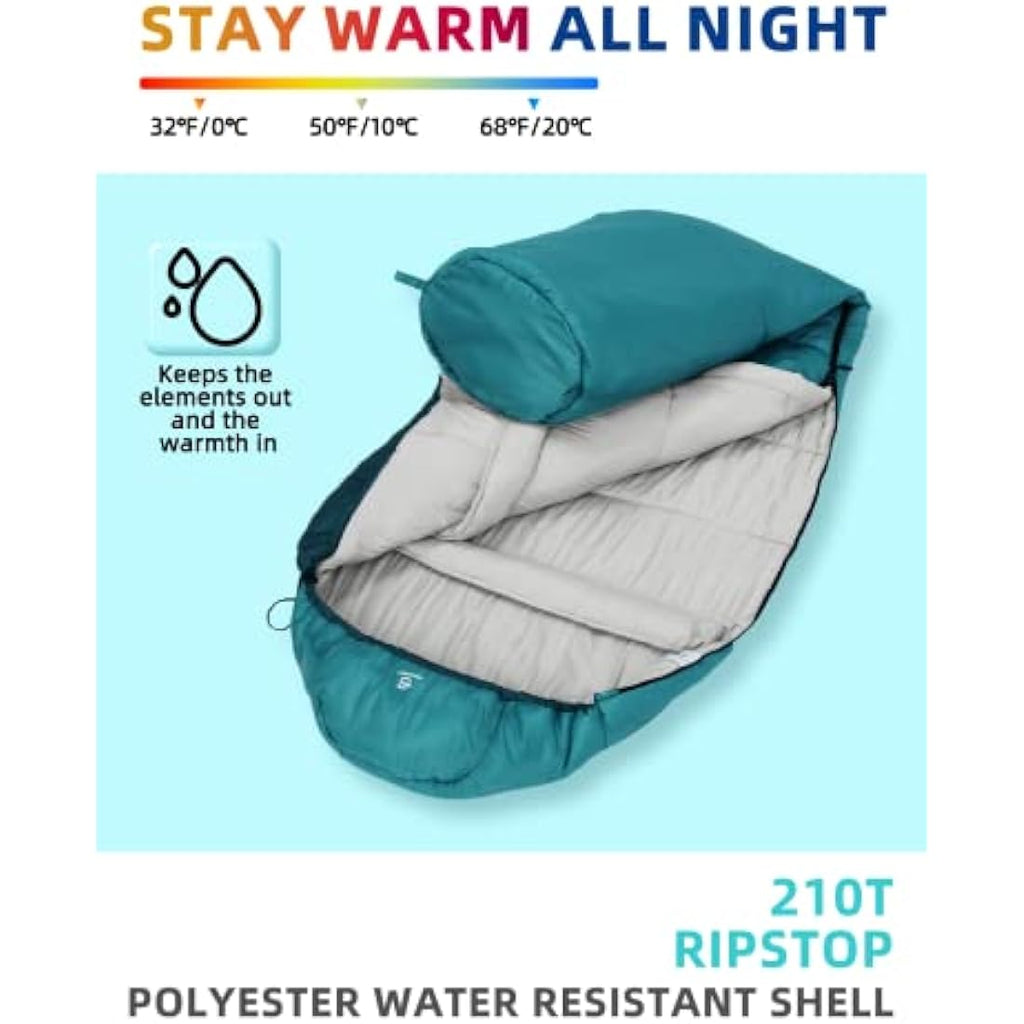 Bessport Mummy Sleeping Bag – 4 Season Ultralight 0°C Camping Gear