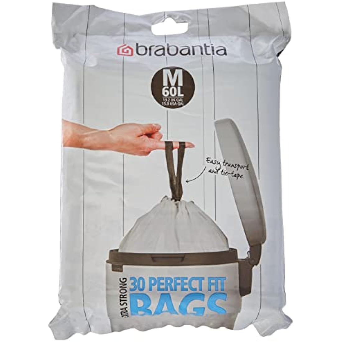 Brabantia PerfectFit Bin Liners Size M 60L - Extra Strong Trash Bags
