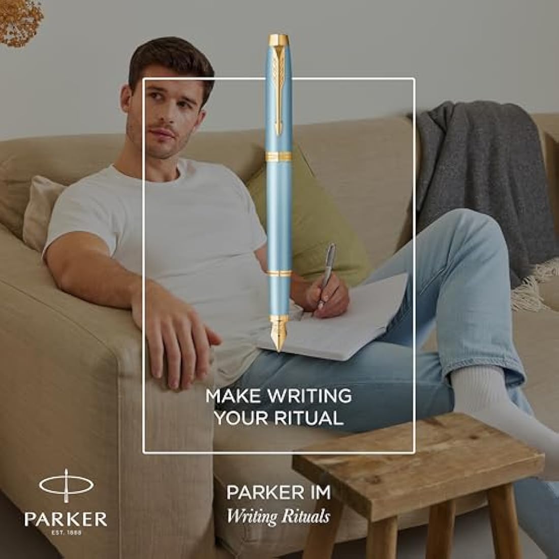 Parker IM Fountain Pen – Turquoise Green Gradient with Gold Trims