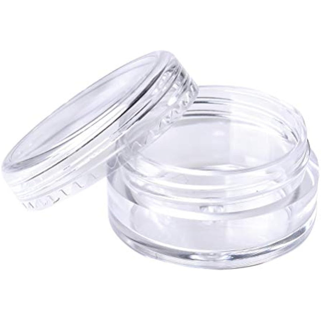 kuou 50 Pcs Empty Cosmetic Jars – 5ml Clear Plastic Sample Containers