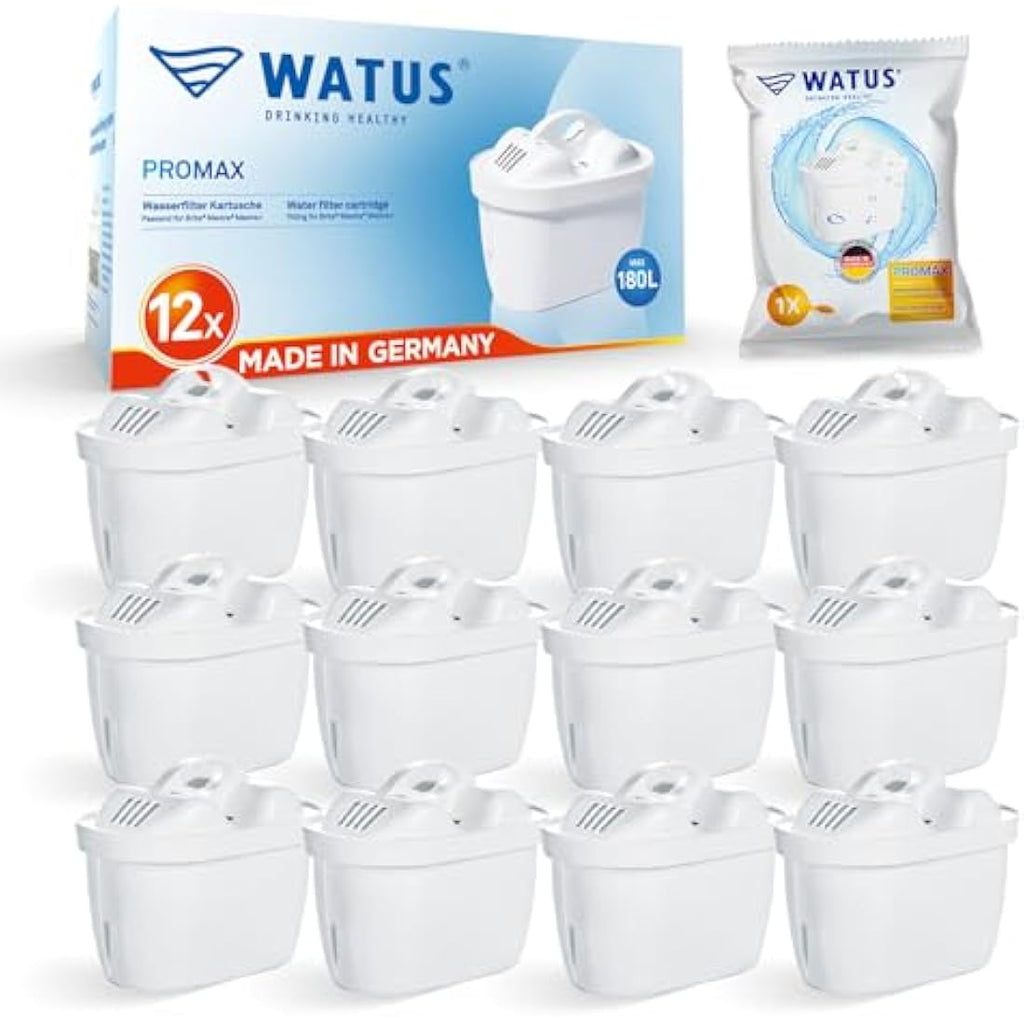 Watus Water Filter Cartridges | Brita Maxtra Pro Compatible | 12 Pack
