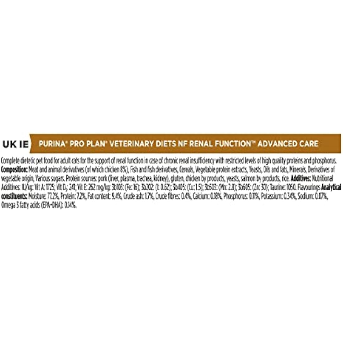 Purina Pro Plan NF Renal Function Wet Cat Food - Chicken 40x85g