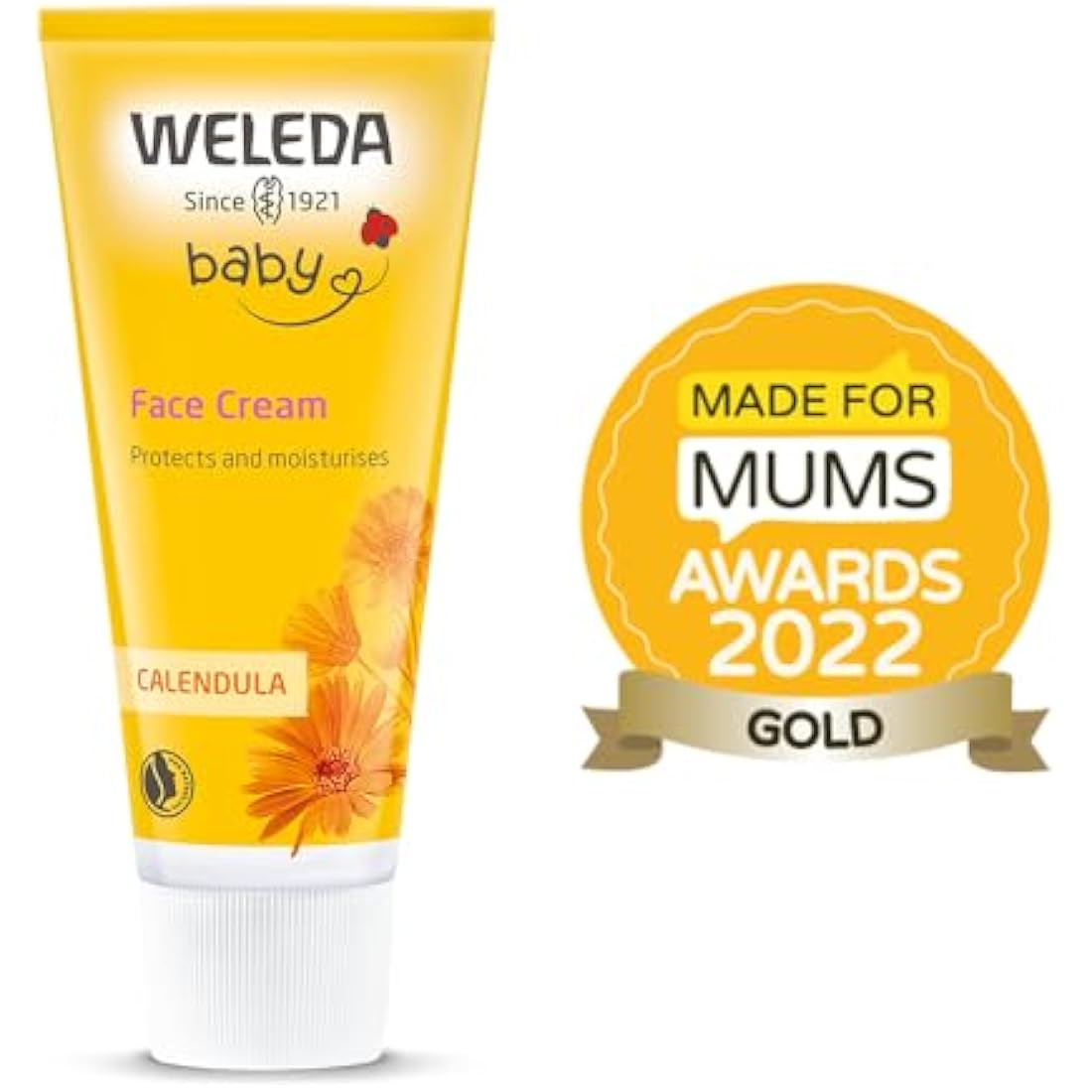 Weleda Calendula Baby Face Cream – Organic Moisturiser for Sensitive Skin, 50ml