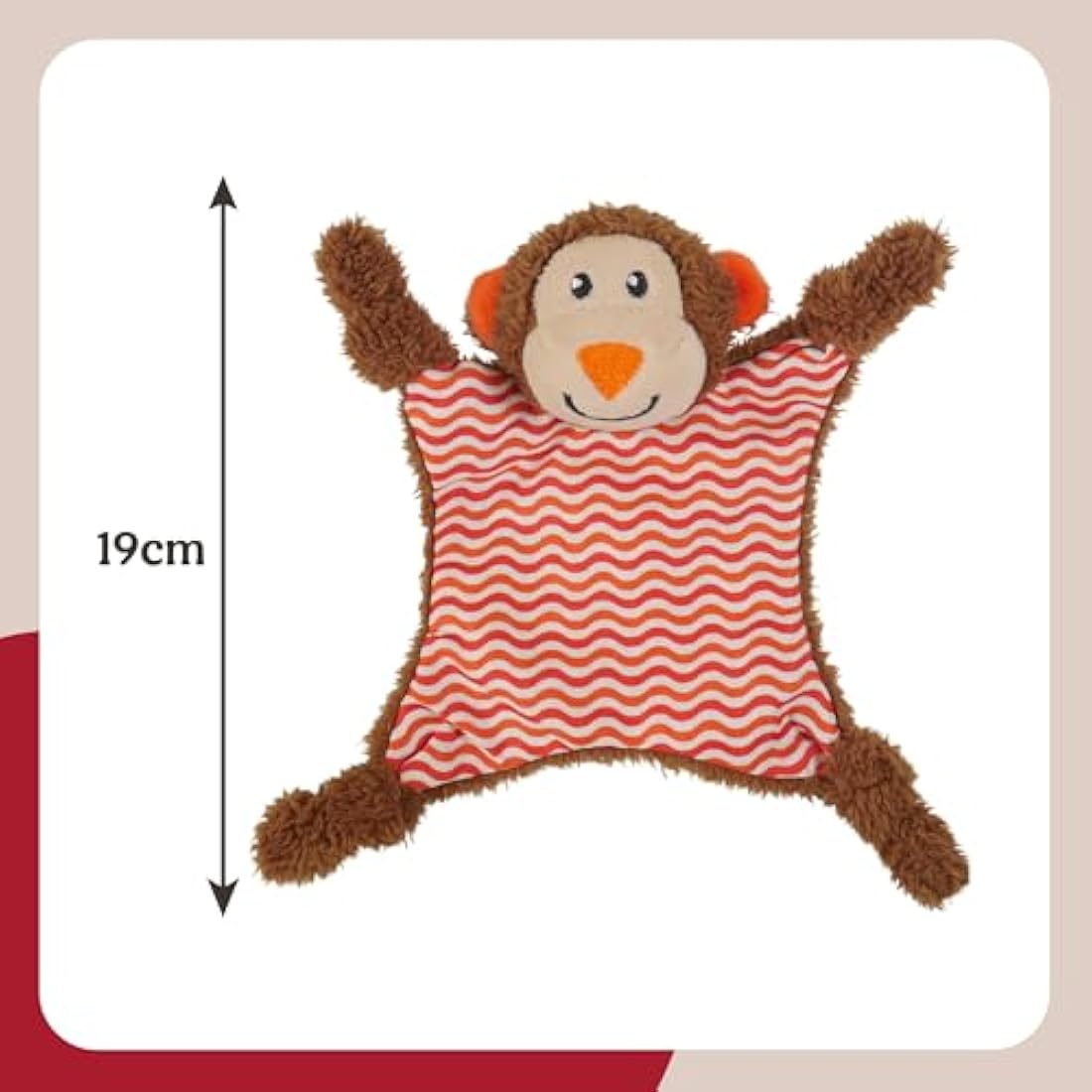 Rosewood Little Nippers Cheeky Chimp Puppy Toy – Squeaky Plush Teether