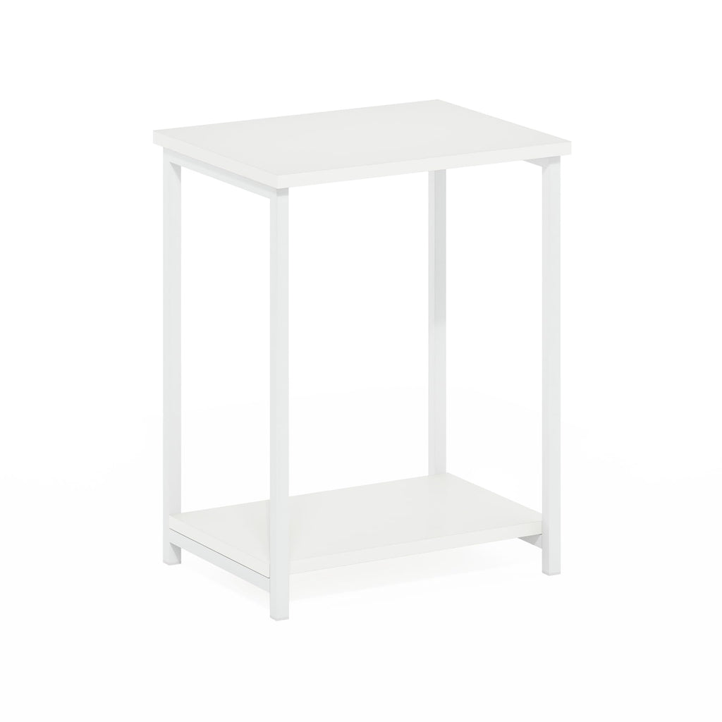 Furinno SIMPLISTIC Side Table, 2-Tier Metal Frame End Table with Open Shelf, Night Stand, Bedside Table, for Living Room, Bedroom, White - image 5