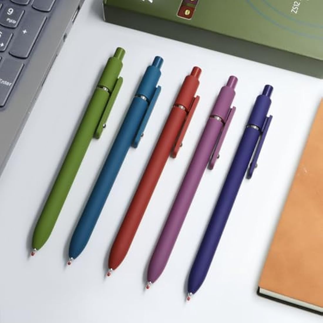 UIXJODO 0.5mm Black Gel Pens – 10 Pcs Retractable Fine Point Pens